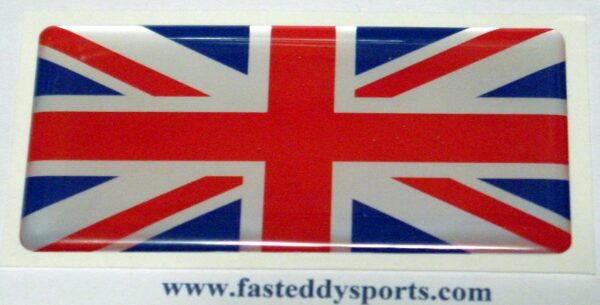 3" X 1.5" British Flag Domed Decal.